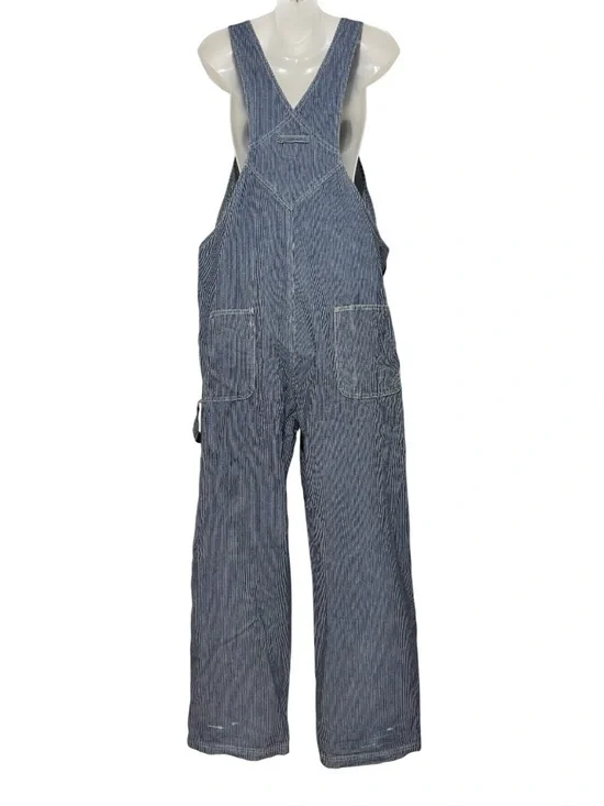 GAP Striped Blue Women’s Overalls - Picture 2 of 7